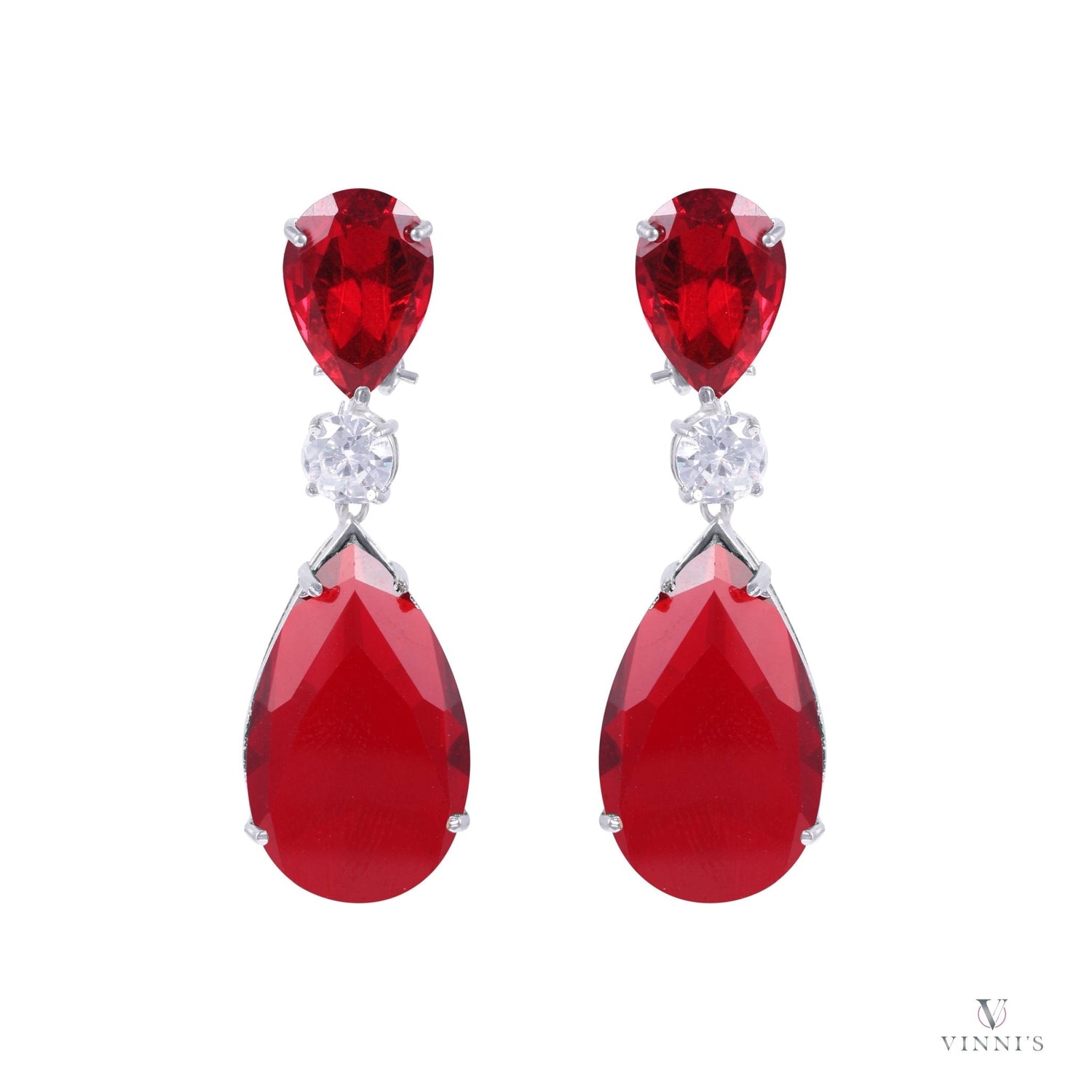 Unique Ad Scarlet Teardrop Earrings - Vinni’s Jewelry