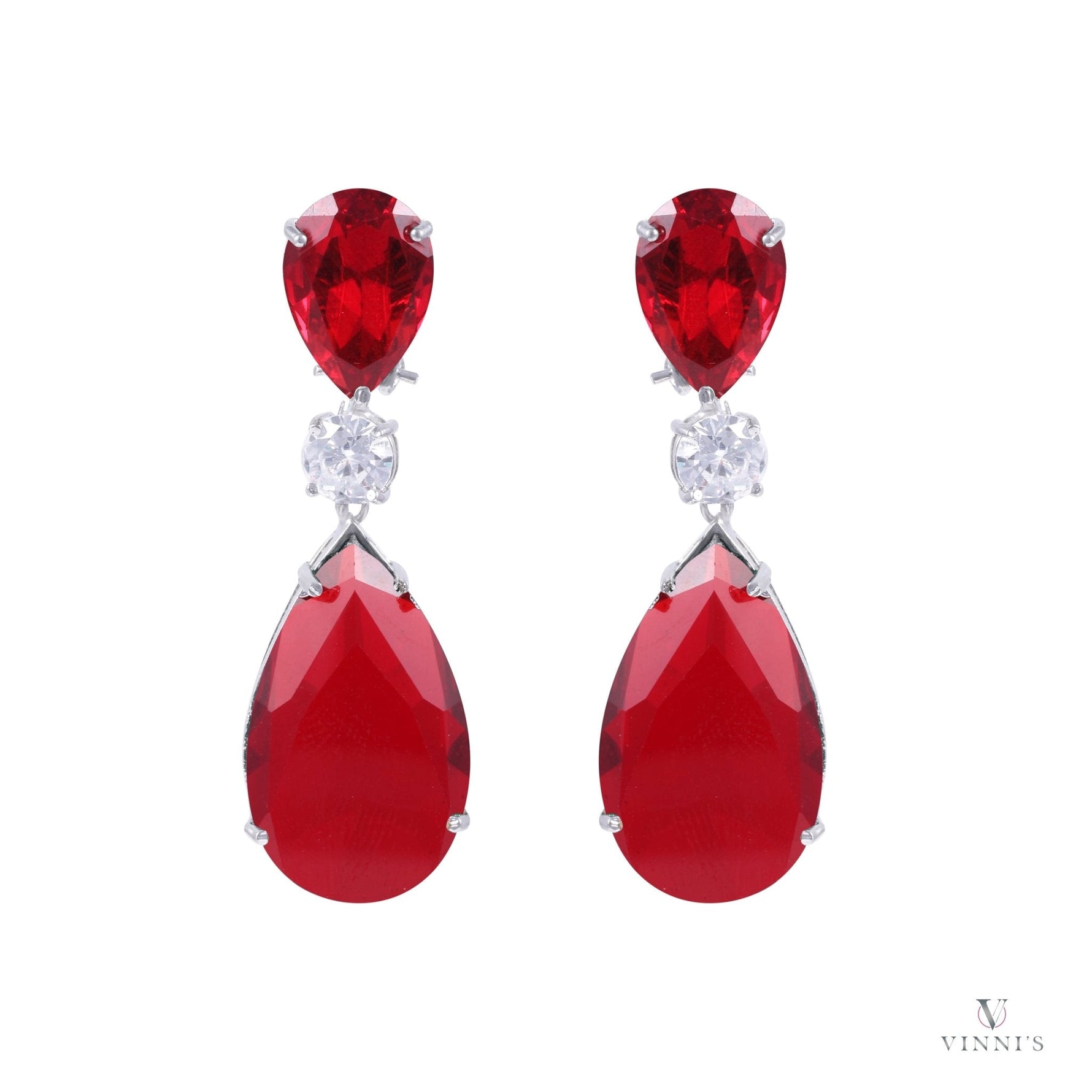 Unique Ad Scarlet Teardrop Earrings - Vinni’s Jewelry