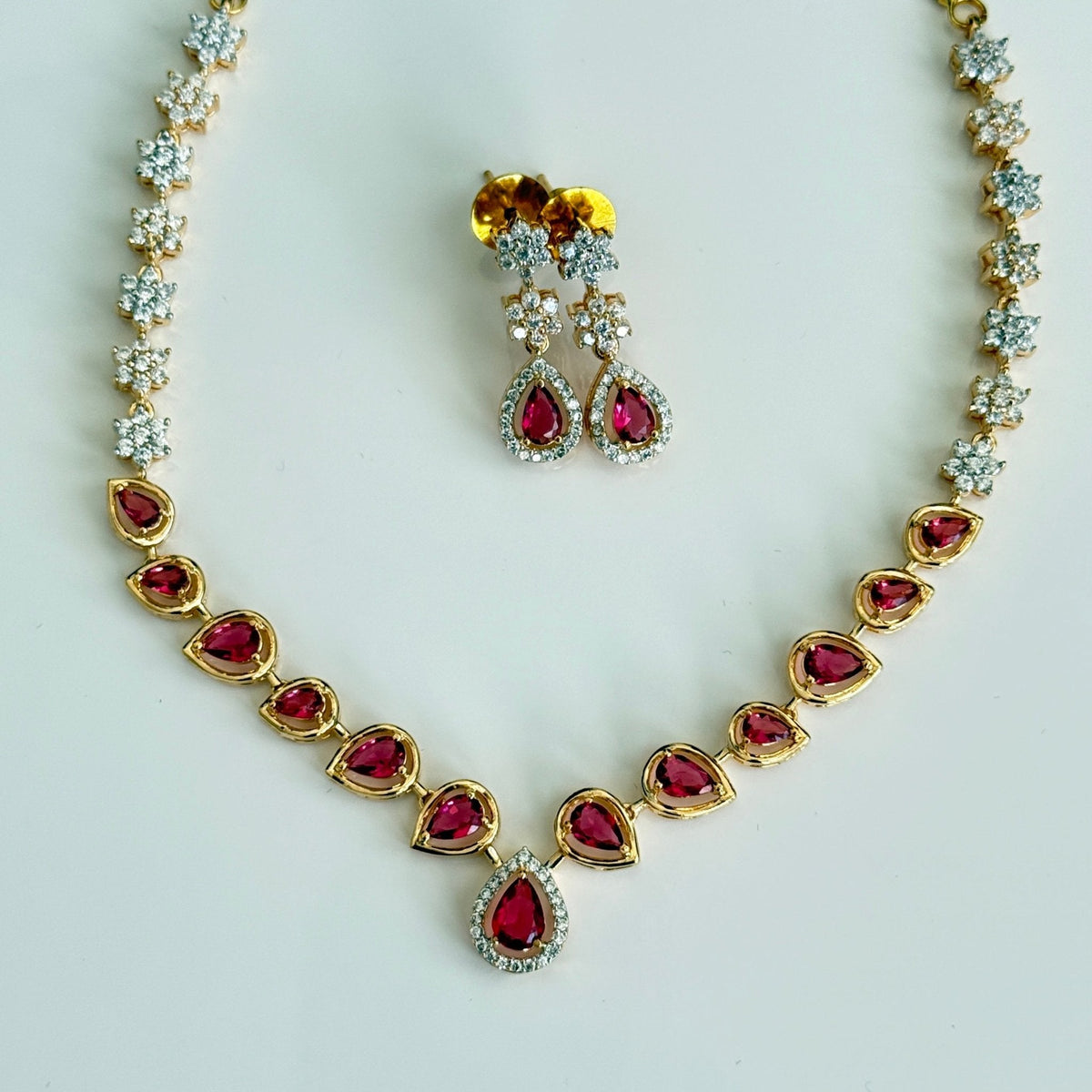 Vinni’s Ruby Blossom Set - Vinni’s Jewelry